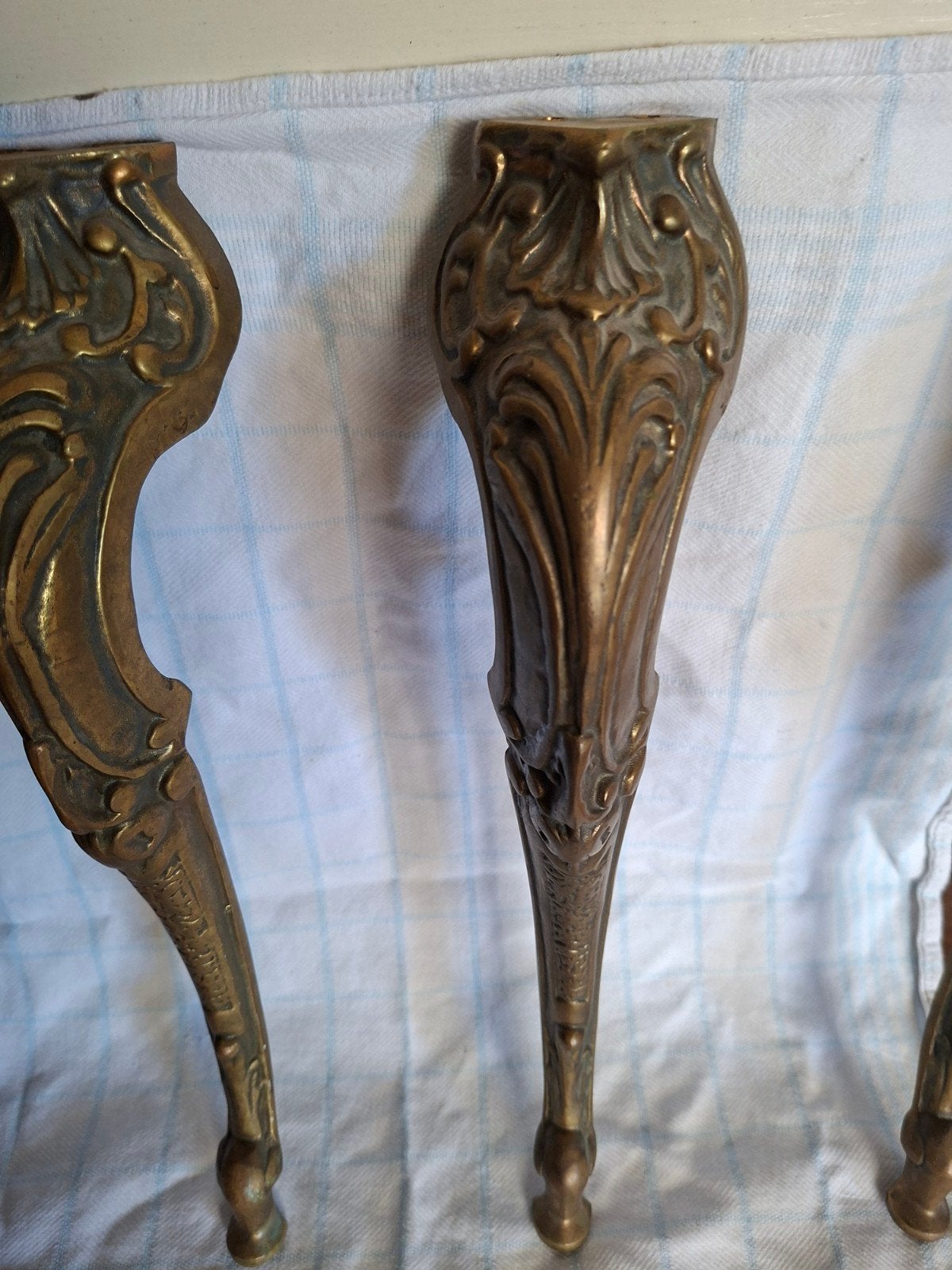 4 Bronzen Salon Tafelpoten 37 cm Hoog - Antiek, Antiek en Kunst, Ophalen of Verzenden
