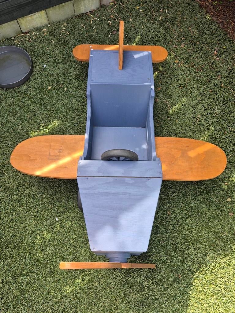 Handgemaakt Houten Vliegtuig - Uniek Speelgoed/Decoratie, Ophalen, Gebruikt