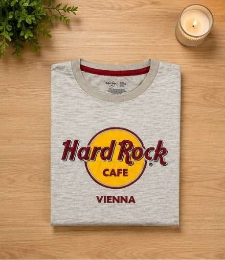 Hard Rock Cafe Wenen T-shirt - Maat S, Zo goed als nieuw, Grijs, Maat 46 (S) of kleiner, Ophalen of Verzenden