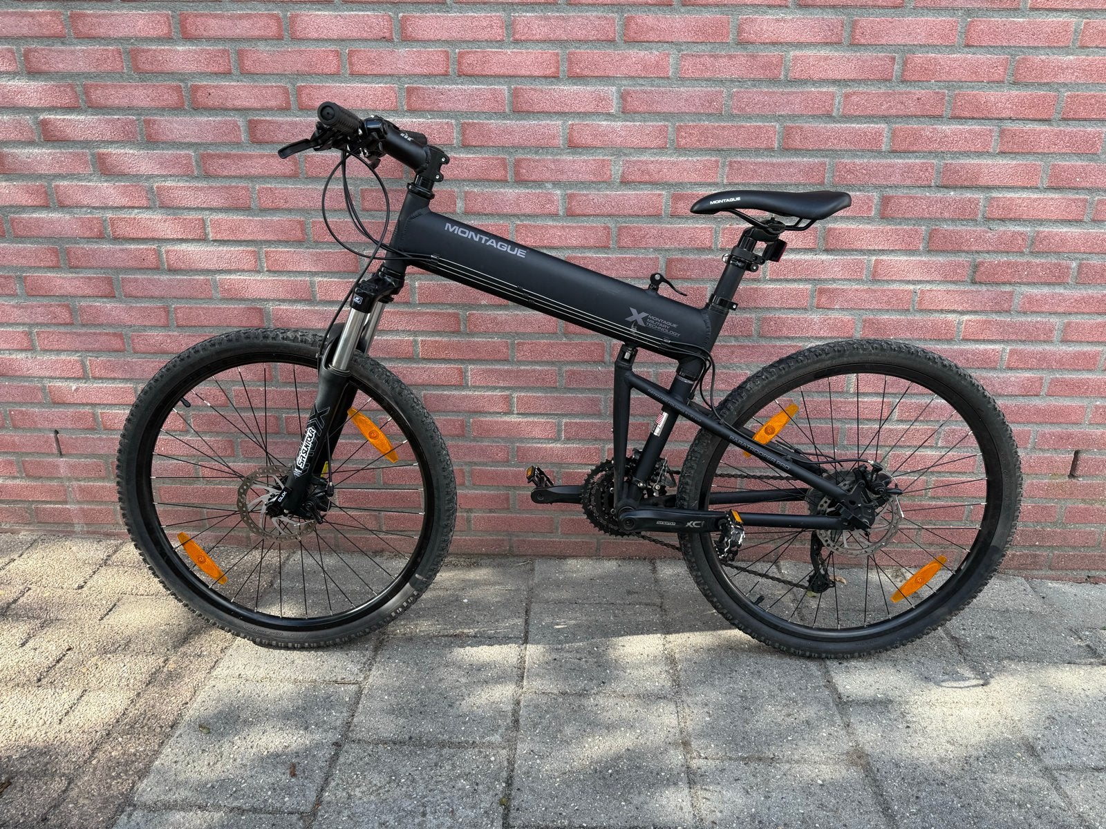 Montague Paratrooper opvouwbare mountainbike, Hardtail, Heren, Zo goed als nieuw, Schijfrem