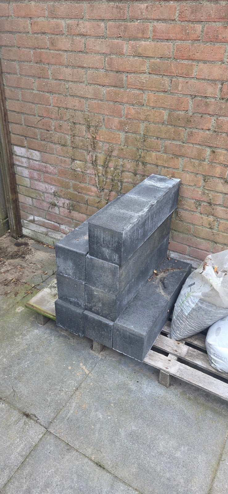 Patioblok strak 60x15x15 Antraciet, Tuin en Terras, Overige typen, Nieuw, Ophalen of Verzenden, Minder dan 5 m²