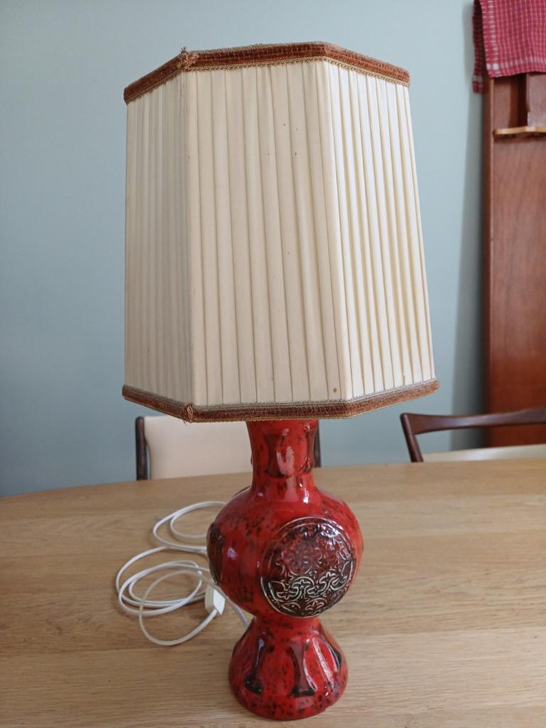 Mooie vintage 70's West Gemany tafellamp., Ophalen, Zo goed als nieuw