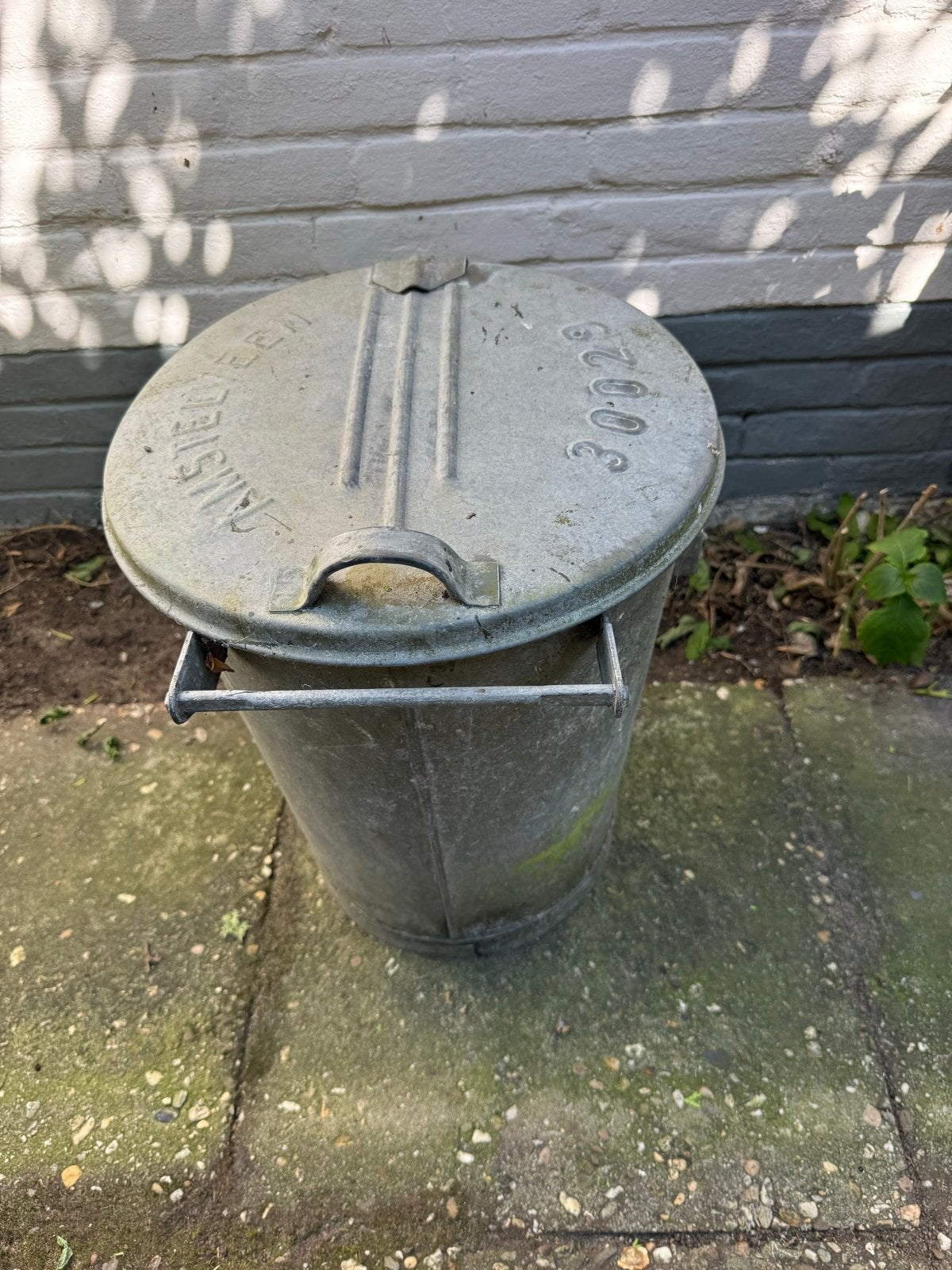 Vintage Zinken Vuilnisbak (zonder bodem), Ophalen, Vintage, Gebruikt, Metaal