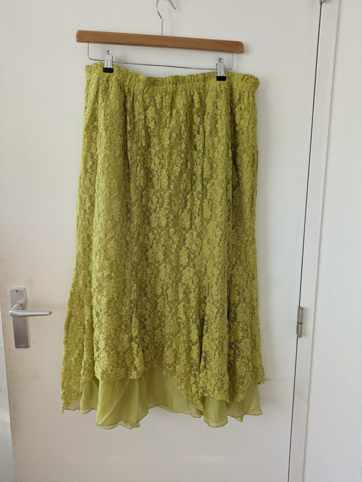 Sallie Sahne maxi rok groen kant, Sallie Sahne, Maat 46/48 (XL) of groter, Onbekend, Nieuw