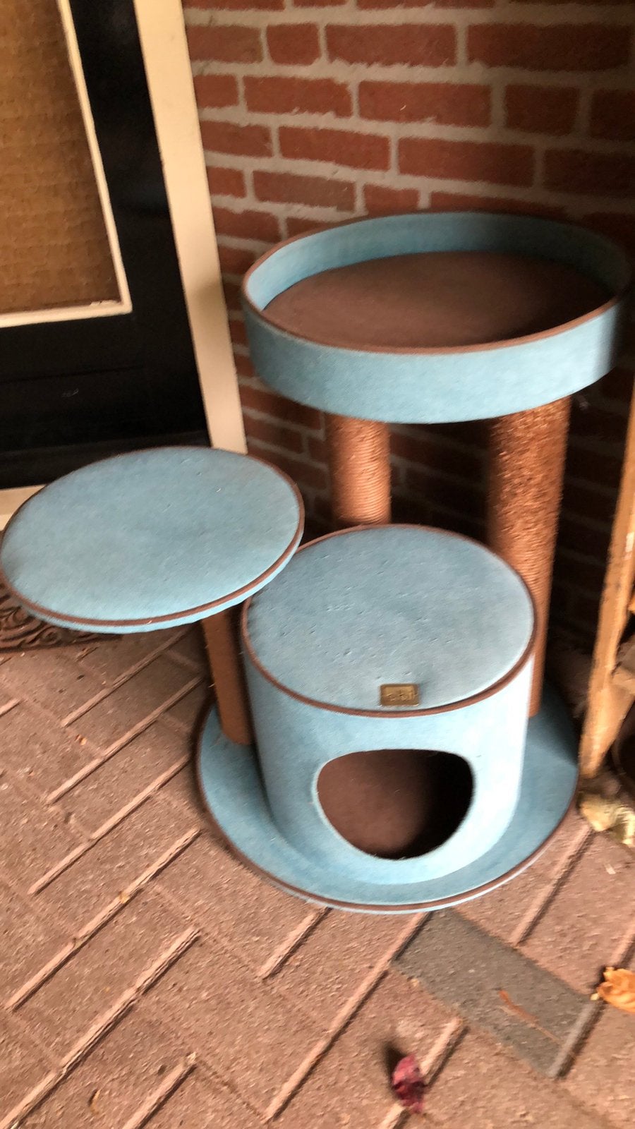 Kattenkrabpaal met schuilplek, Dieren en Toebehoren, Katten-accessoires, Ophalen, Gebruikt