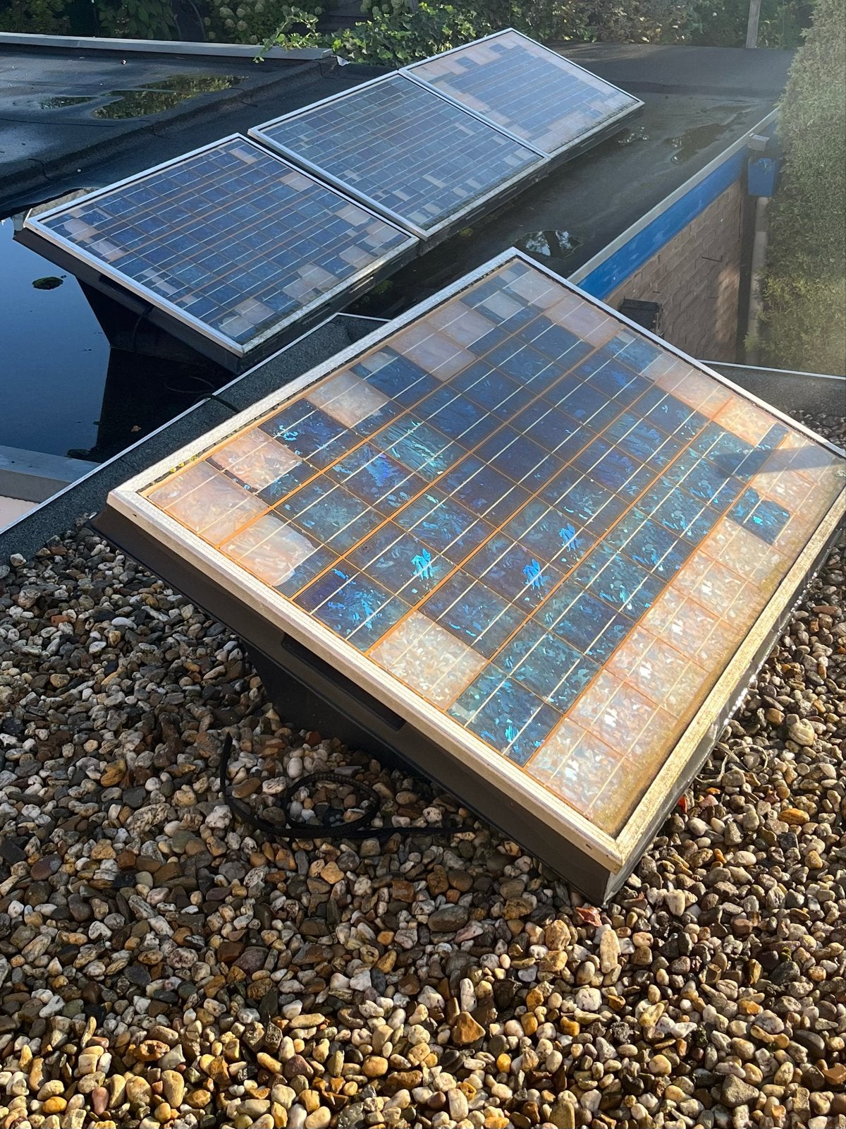 4x Antieke Zonnepanelen, Ophalen, Gebruikt