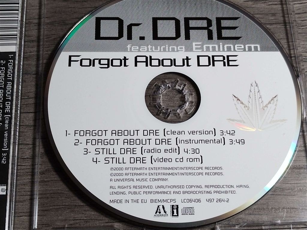 Dr. Dre Featuring Eminem ‎– Forgot About Dre, Ophalen of Verzenden, Zo goed als nieuw