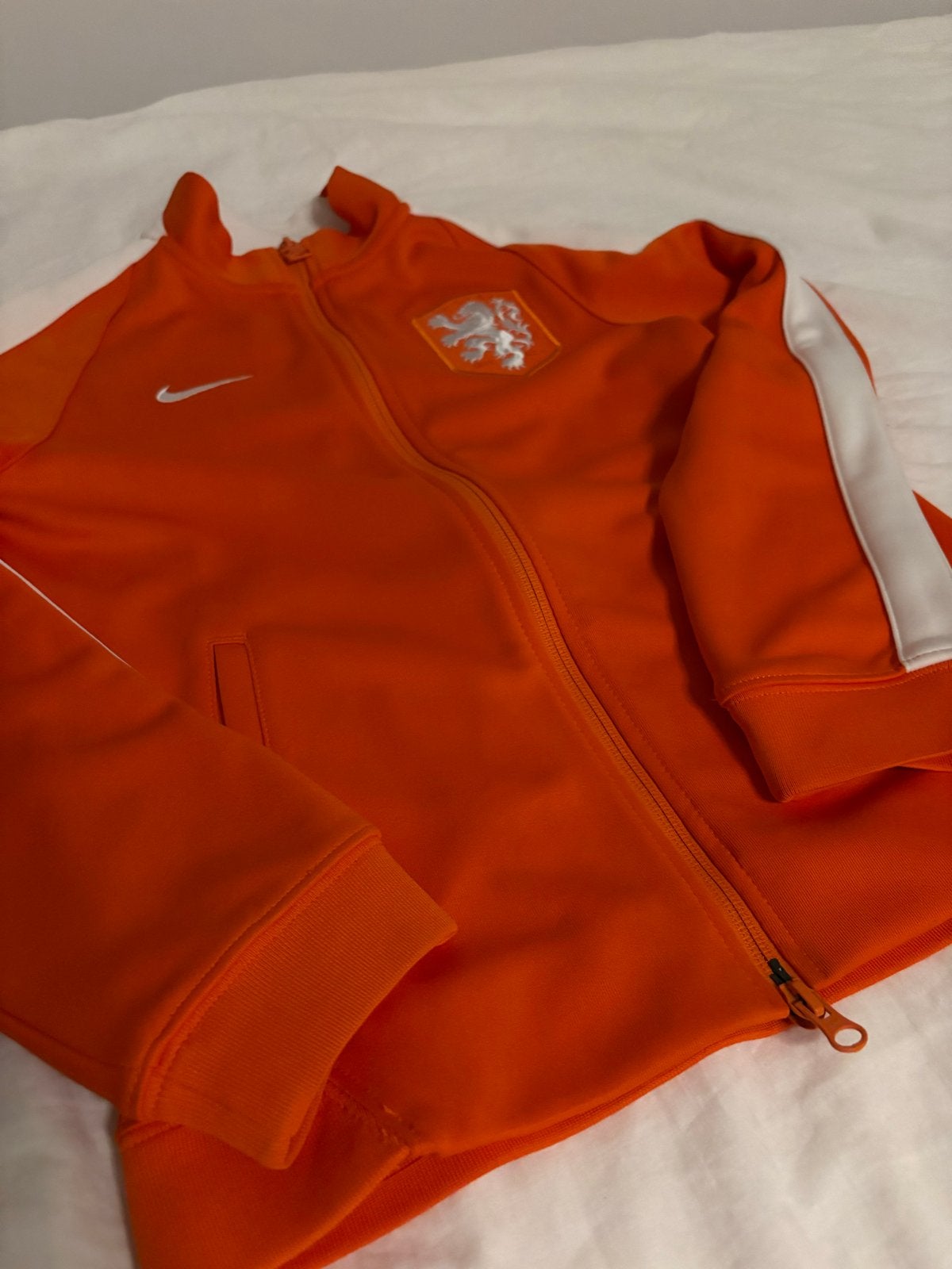 Nike Nederland Oranje Trainingsjack Maat M (137-147cm) 2014, Ophalen of Verzenden, Zo goed als nieuw, Jongen of Meisje, Jas