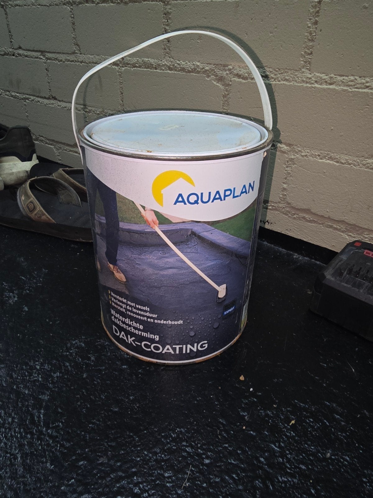 Aquaplan Dak-Coating - Waterdichte Dakbescherming, Ophalen, Nieuw, Verf, Grijs