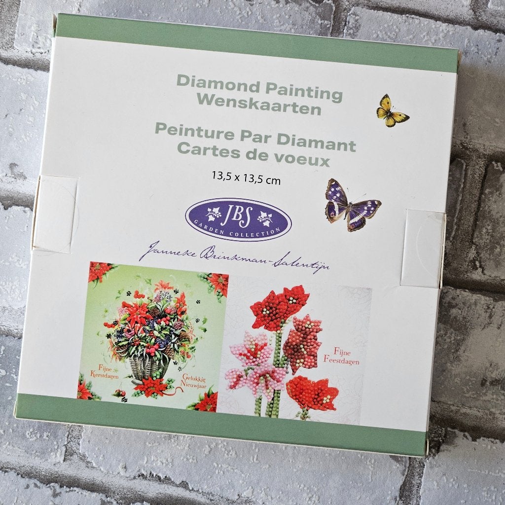 Diamond painting kaarten bloemen, zelf maken, diy groen, Hobby en Vrije tijd, Knutselen, D, Nieuw, Ophalen of Verzenden, D