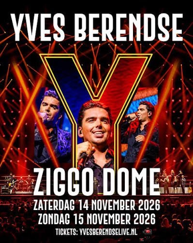Yves berendse | Ziggo Dome | 14 november, Tickets en Kaartjes