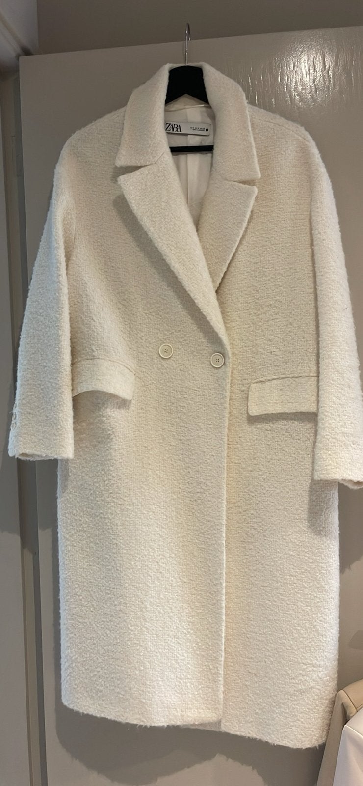 Boucle jas, Ophalen of Verzenden, Zo goed als nieuw, Wit