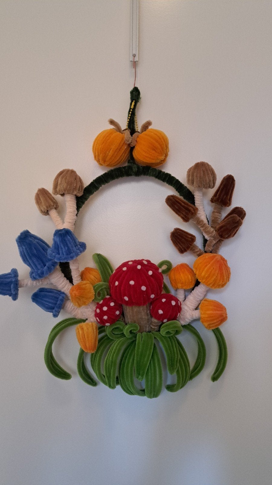 seizoenstafel herfst paddenstoelen krans pijpragers, Huis en Inrichting, Krans, Nieuw, Ophalen of Verzenden, Kunststof