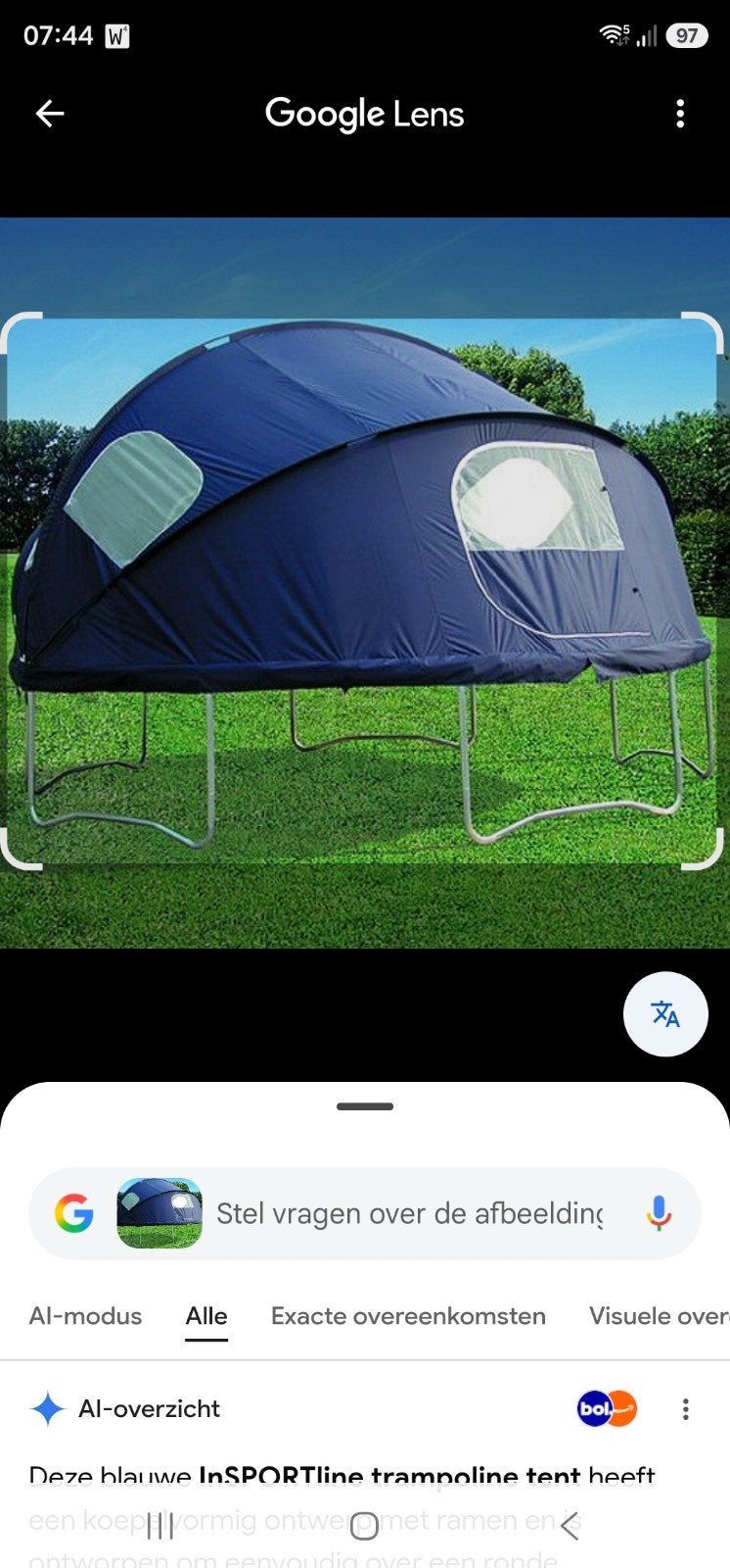 Trampoline tent - Ø305x150 cm - Blauw, Ophalen of Verzenden, Nieuw