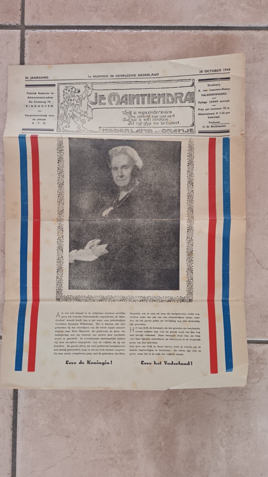 allemaal oude kranten van 1944 en 1945, Ophalen of Verzenden, Gelezen, Krant
