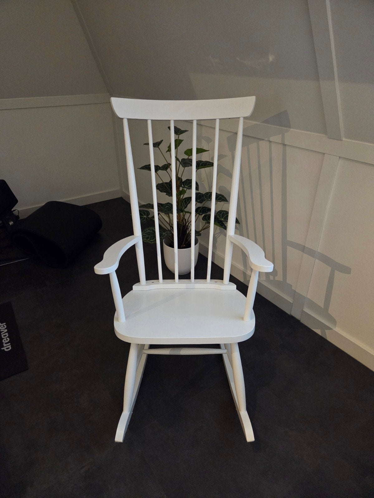 Witte schommelstoel - VIPACK, Ophalen, Wit, Eén, Hout