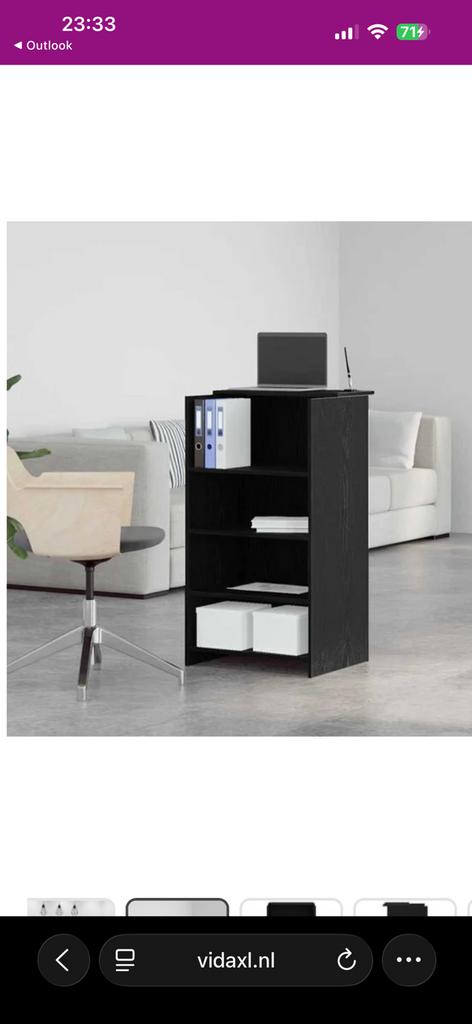 Nieuw in doos!! Receptie toonbank/balie zwart, Met plank(en), 100 tot 150 cm, Nieuw, Ophalen of Verzenden