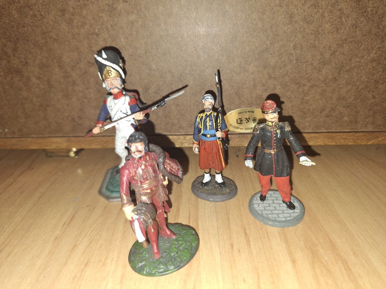 Groep tinnen soldaatjes frans., Verzenden, Gebruikt, Groter dan 1:35, Figuur of Figuren