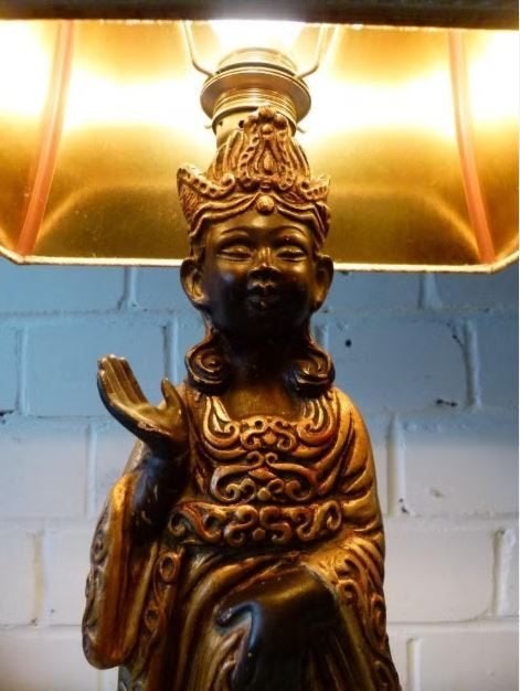 vintage Hollywood Regency figuurlamp Italy 60er Zaccagnini, Ophalen, Huis en Inrichting