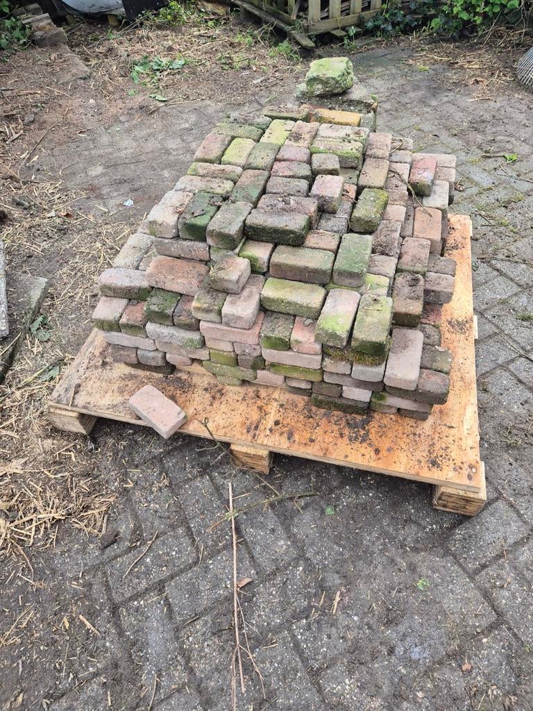 Gebruikte bakstenen op pallet, Doe-het-zelf en Verbouw, Metselstenen, Ophalen, Gebruikt, Bakstenen