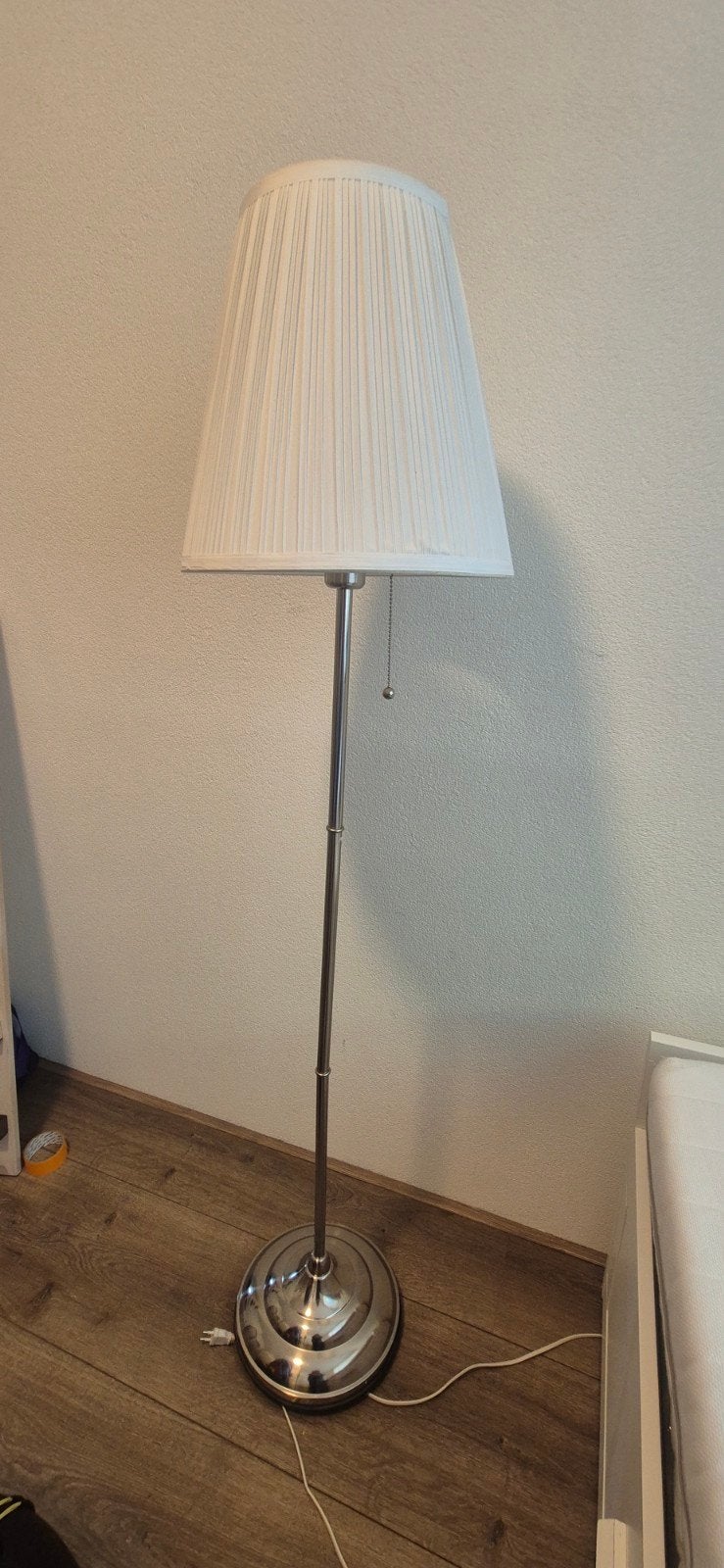 IKEA Staande Lamp ARSTID met Witte Stoffen Kap, Ophalen, Gebruikt, 100 tot 150 cm, E27 (groot)
