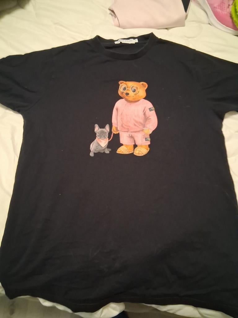 Baron Filou T-shirt Maat S met Beer en Hond Print, Kleding | Heren, T-shirts, Baron Filou, Zwart, Ophalen of Verzenden, Gedragen