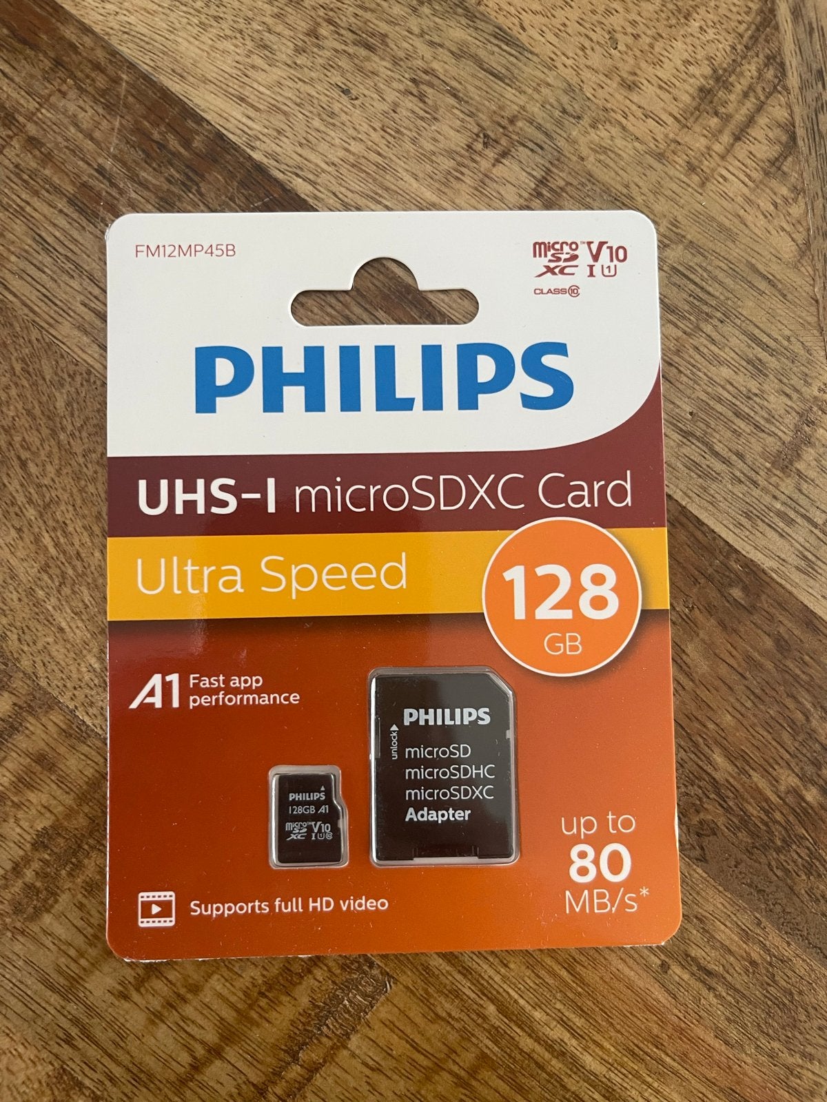 Philips MicroSDXC Kaart 128GB UHS-I A1 V10, Computers en Software, USB Sticks, Ophalen of Verzenden, Nieuw, 128 GB