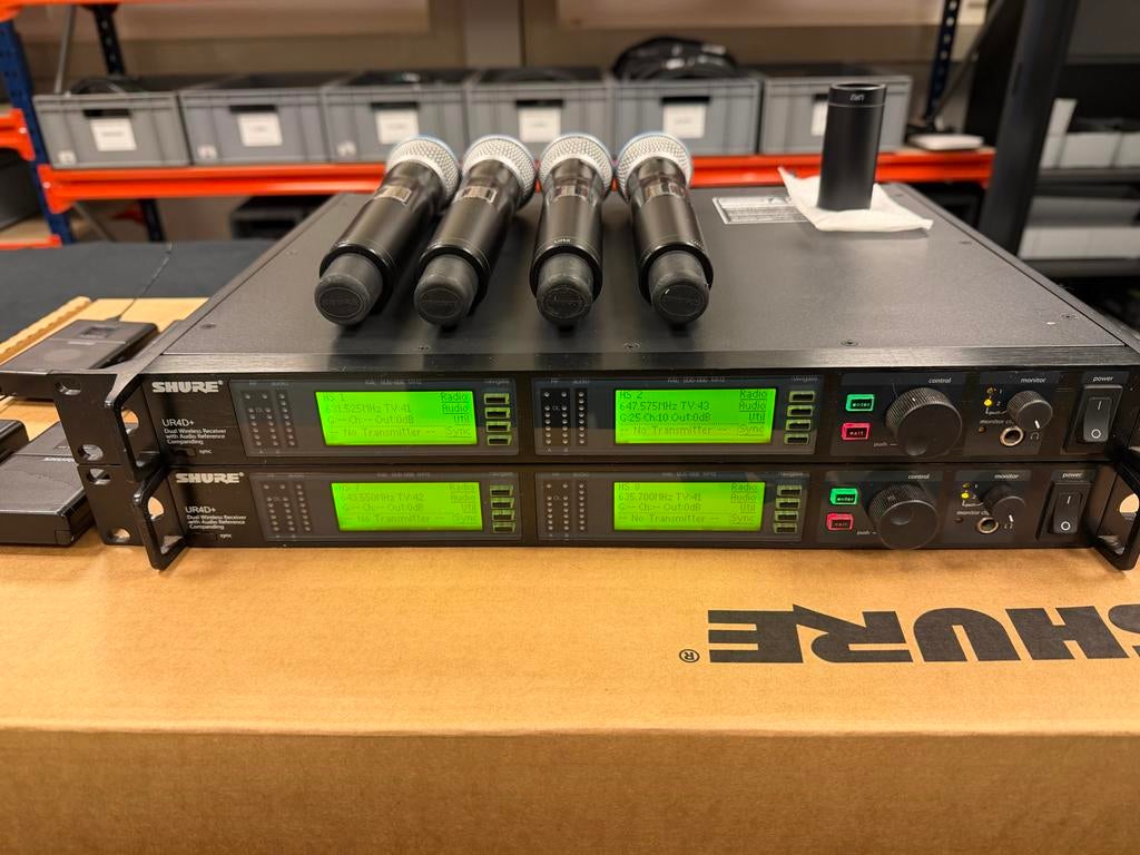 Shure UR4D+ K4E, Muziek en Instrumenten, Microfoons, Ophalen of Verzenden, Gebruikt, Zangmicrofoon, Draadloos