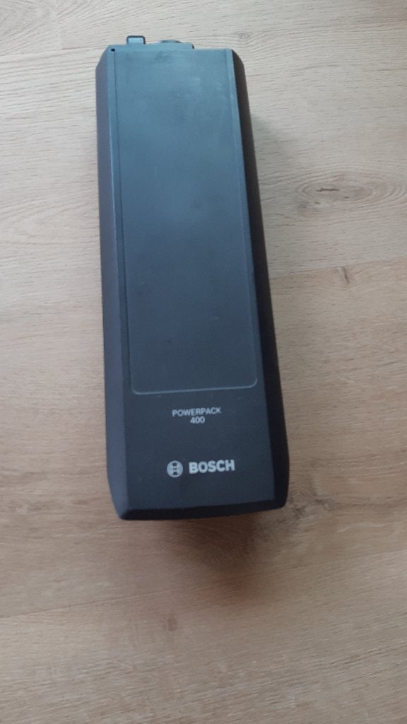 Te Koop: Bosch Fiets accu. 400 powerpack antraciet, Ophalen, Gebruikt