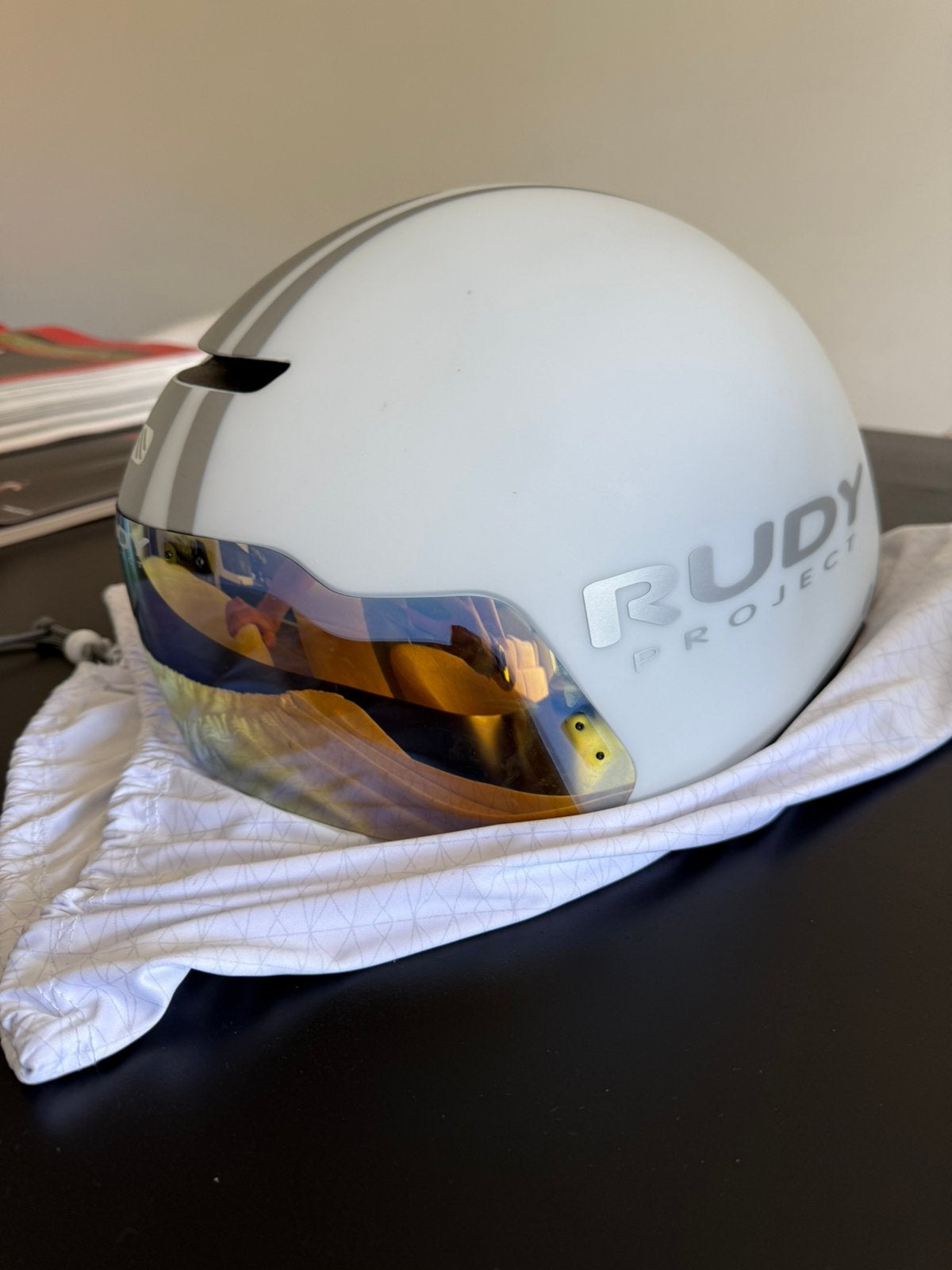 Rudy Project Wingdream Wit maat L tijdrithelm, Ophalen of Verzenden, Zo goed als nieuw