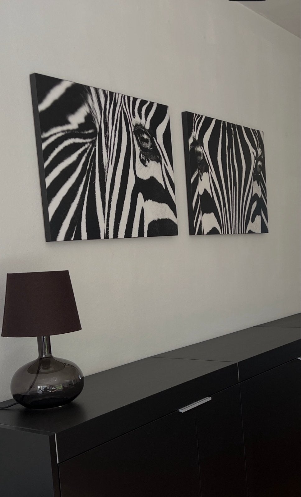 Set van 2 Zebra Prints op MDF - 80x60 cm, Ophalen, 75 – 100, 50 tot 75 cm, Print