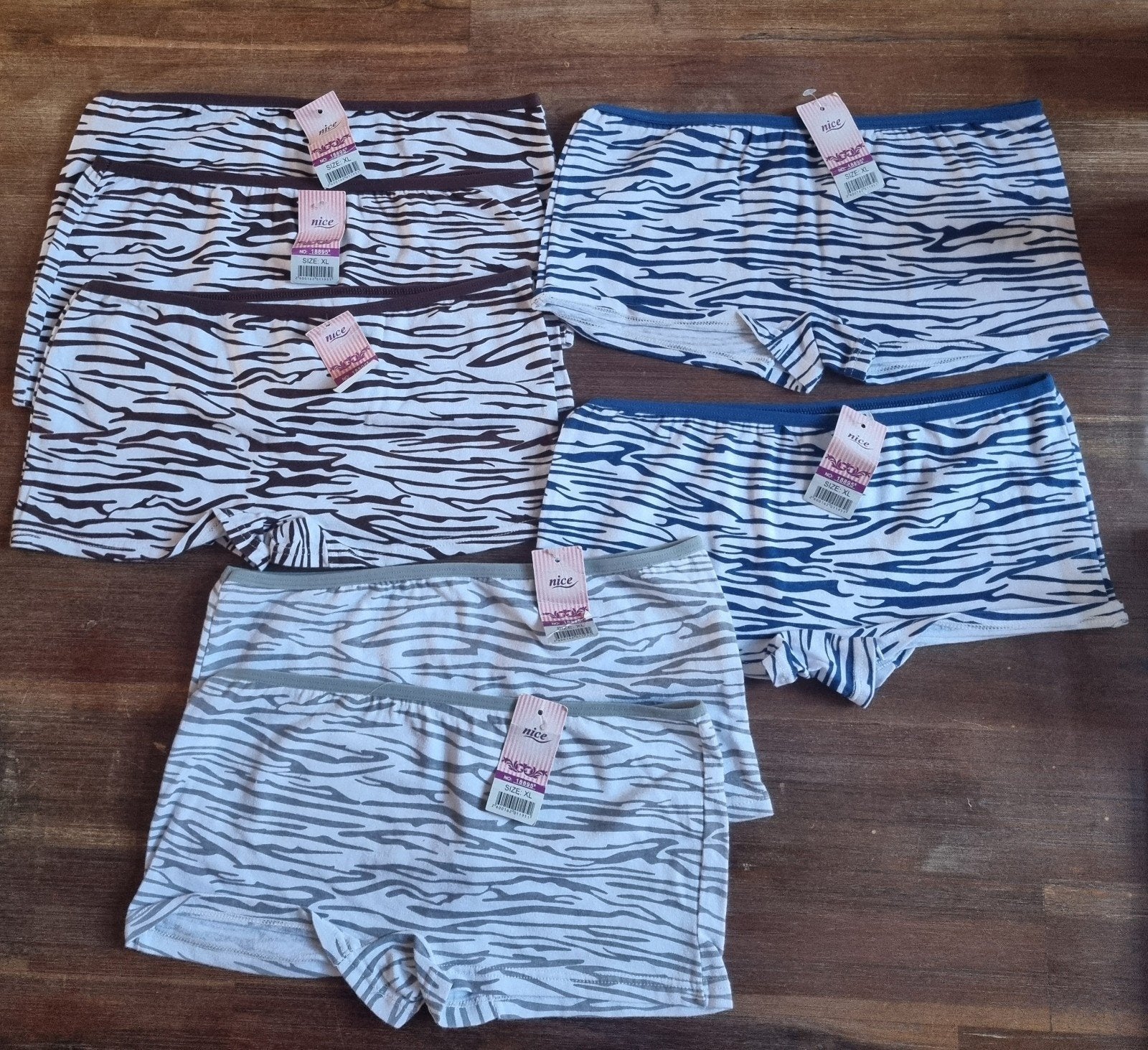 7x NIEUWE Dames Boxershorts XL - NICE, Kleding | Dames, Ondergoed en Lingerie, Nice, Ophalen of Verzenden, Bruin, Broekje of Short