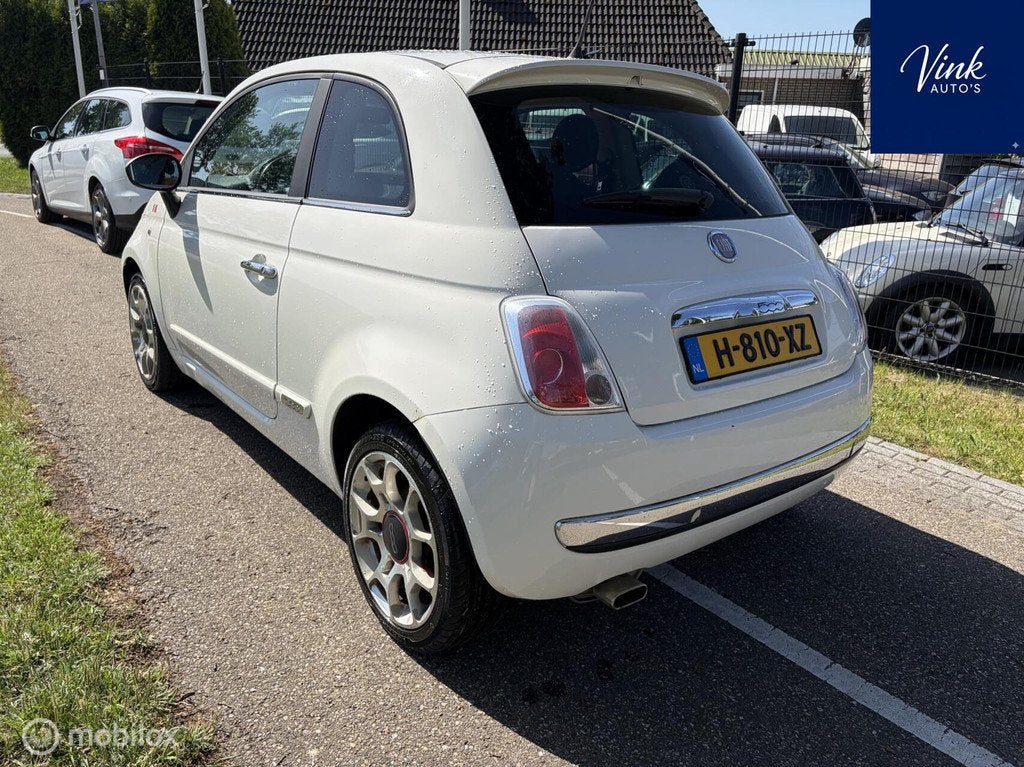Fiat 500 1.4-16V Lounge | Panoramadak | Subwoofer | Leer, Voorwielaandrijving, Gebruikt, 31 €/maand, 4 cilinders
