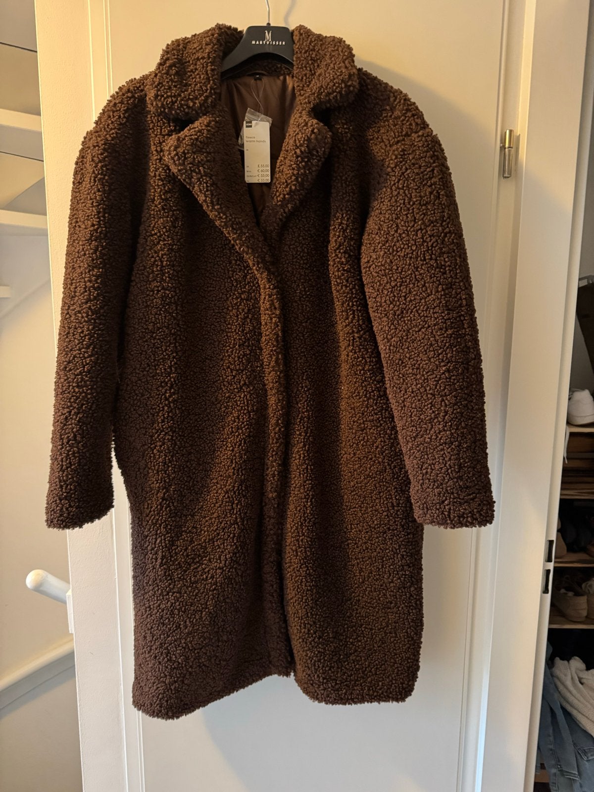 Hema teddy jas bruin maat M - Nieuw met kaartjes, Kleding | Dames, Ophalen, Nieuw, Maat 38/40 (M), Bruin