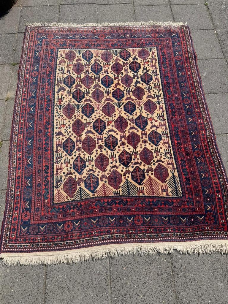 Perzische Tapijt Afshar ( Carpet , Rug )  210 x 165 cm, Overige kleuren, 200 cm of meer, Ophalen of Verzenden, Zo goed als nieuw