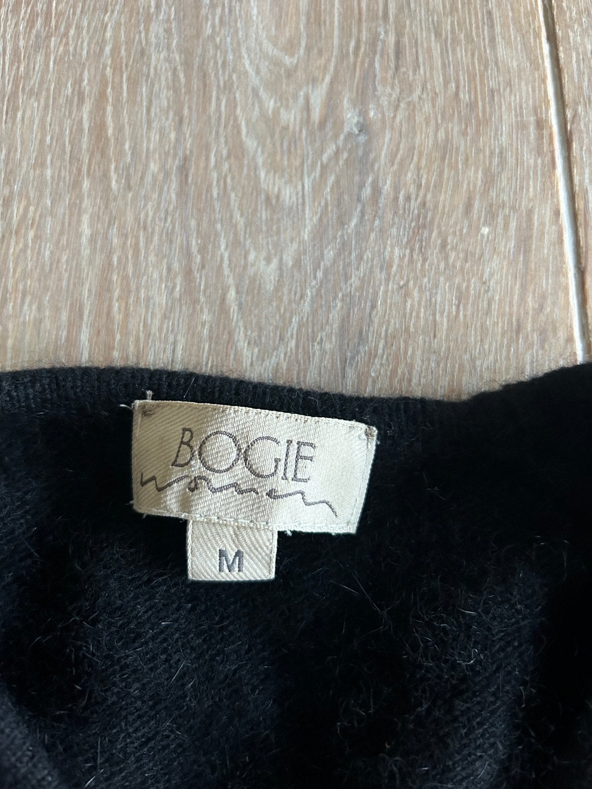Eccht wollen vest Bogie, Ophalen, Zo goed als nieuw, Maat 38/40 (M), Zwart