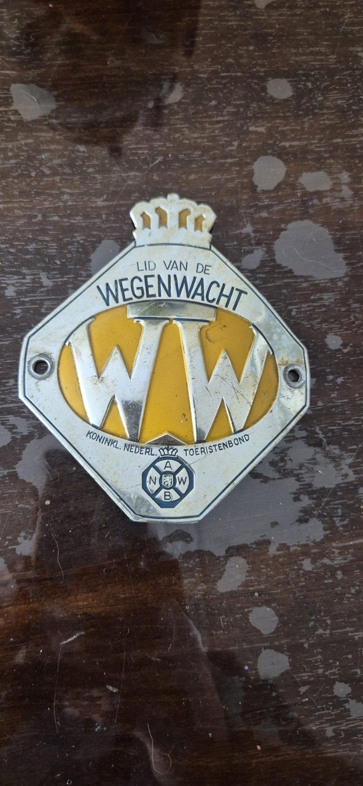 Oude ANWB Wegenwacht embleem, Ophalen, Gebruikt, Auto's