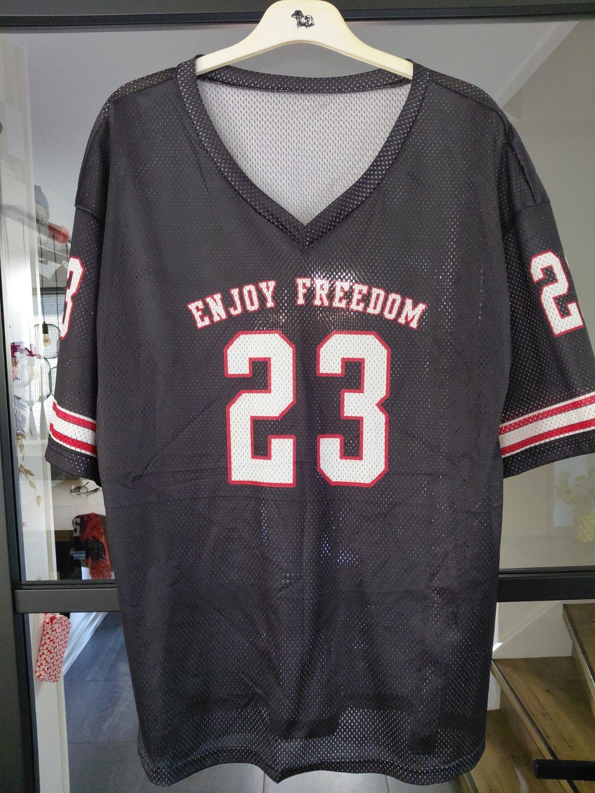 Shein baseball shirt Maat L, Zwart, Maat 42/44 (L), Ophalen of Verzenden, Zo goed als nieuw
