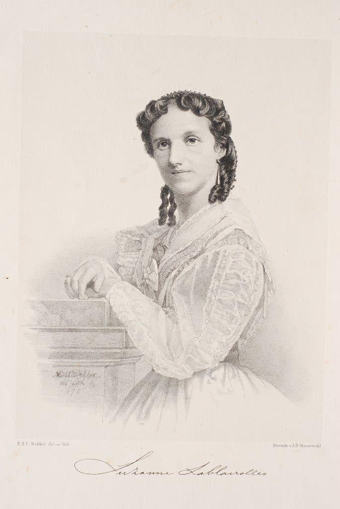 Portret van Suzanna Sablairolles - Hein Dekker (ca. 1855), Antiek en Kunst, Kunst | Litho's en Zeefdrukken, Origineel, Verzenden