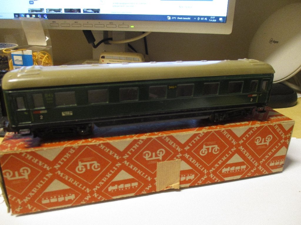Marklin personenwagon no 346/1 in een mooie staat, NVT, Wisselstroom, Gebruikt, Wagon