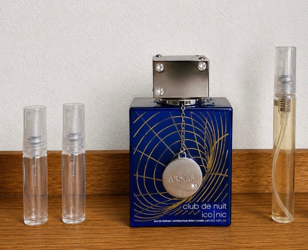 Samples: Armaf - Club de Nuit Blue Iconic 1-5ml, Sieraden, Tassen en Uiterlijk, Uiterlijk | Parfum, Ophalen of Verzenden, Zo goed als nieuw