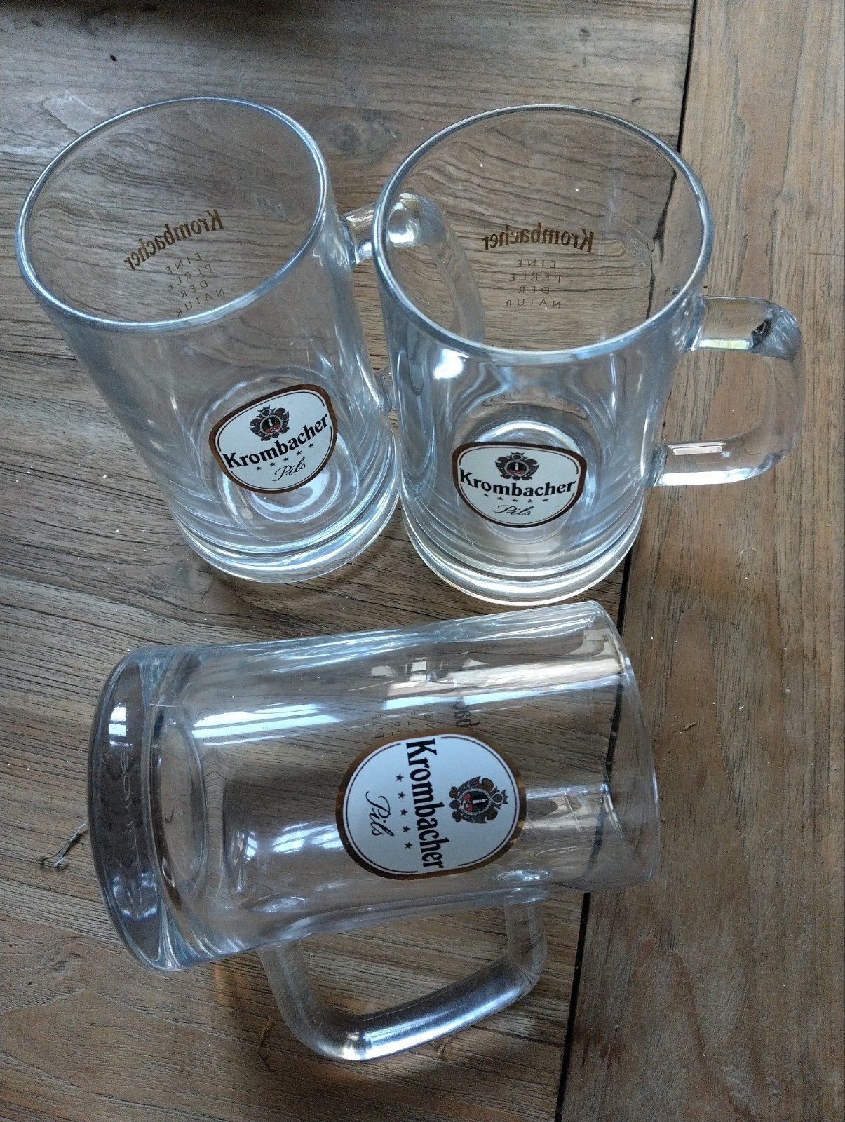 3 krombacher halve liters 6 brand 0,2 liter, Ophalen of Verzenden, Bierglas