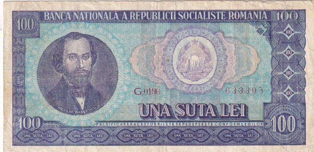 Roemenië 100 lei 1966, Verzenden, Overige landen, Los biljet
