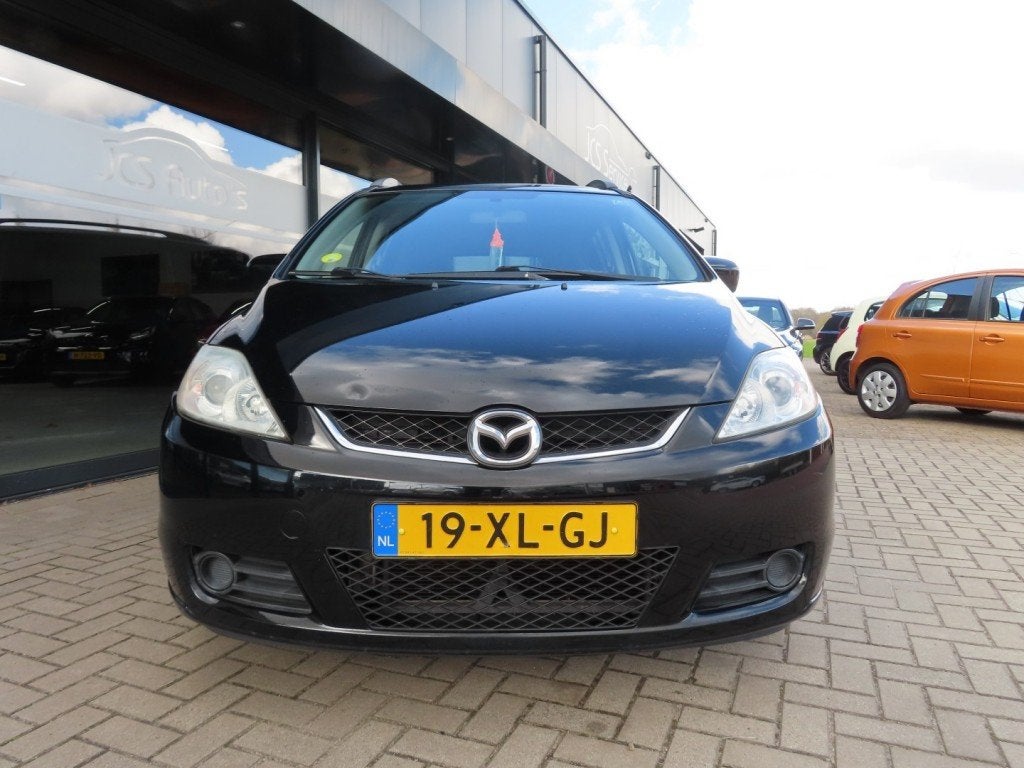 Mazda 5 1.8 Touring Ecc Cruise 16 Inch 7 Persoons 2007, Auto's, Mazda, Gebruikt, 1370 kg, 4 cilinders, Zwart