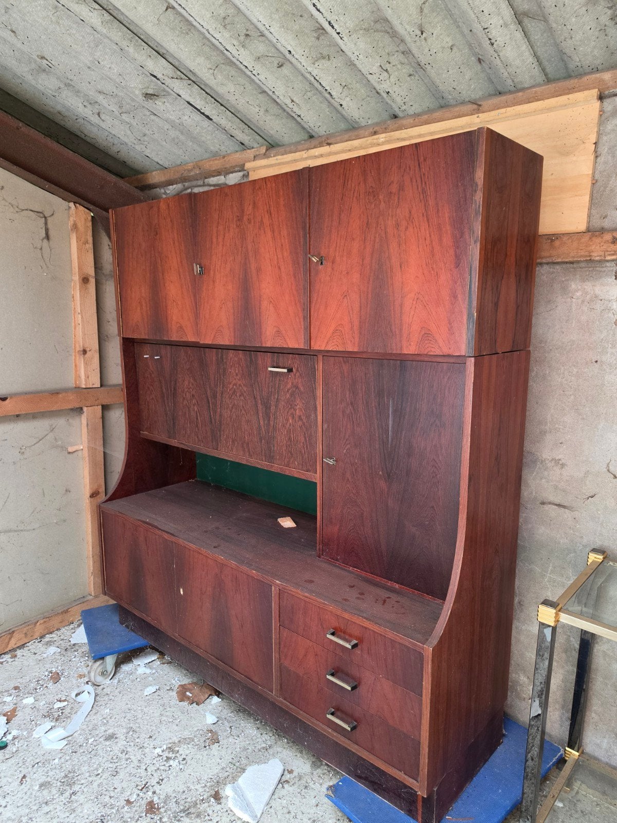 Vintage kast jaren 60, Huis en Inrichting, Kasten | Wandmeubels, Gebruikt, Ophalen of Verzenden, Minder dan 150 cm, Minder dan 100 cm