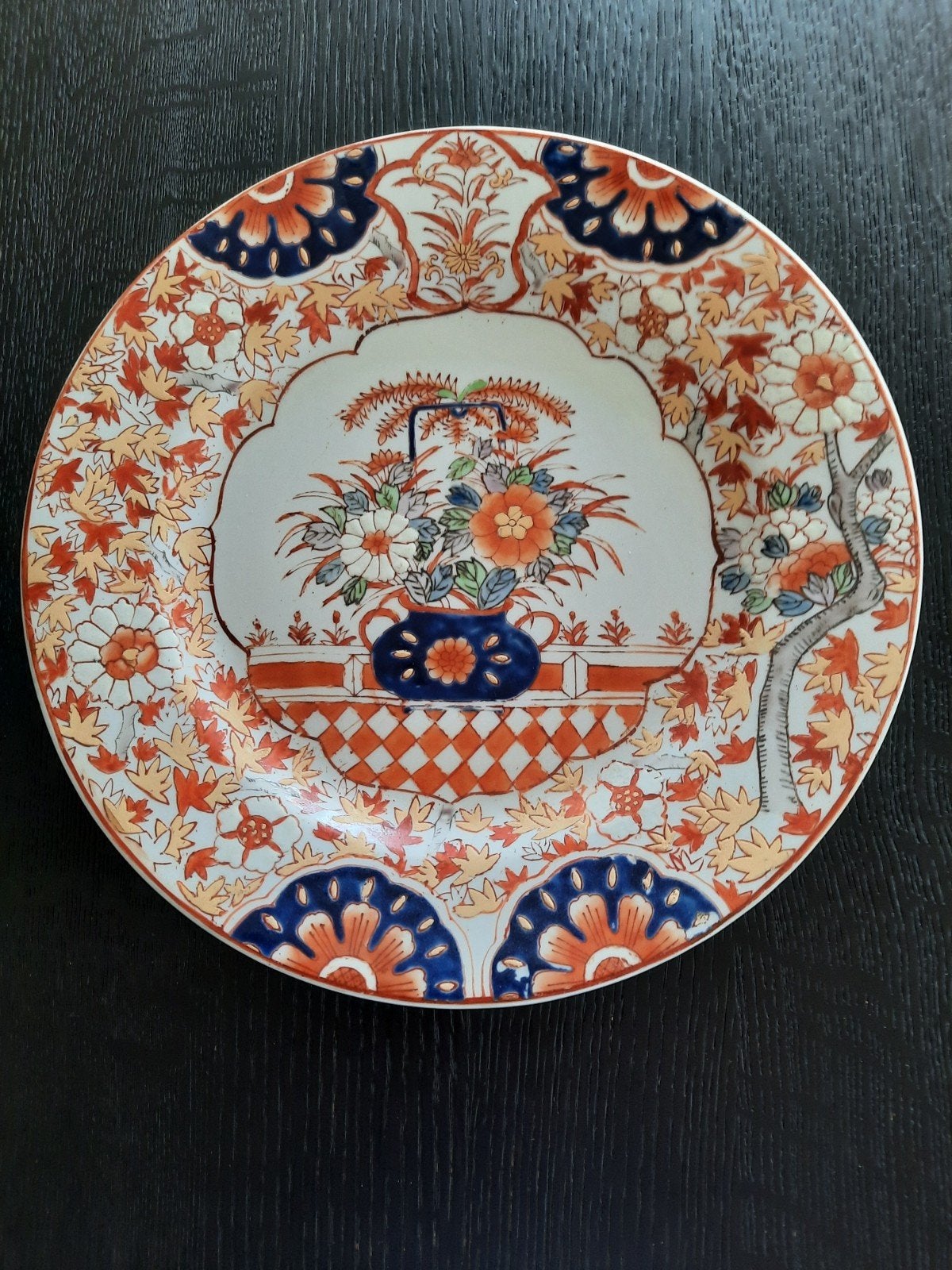 Antiek Japans Imari Porseleinen Bord - Handgeschilderd, Ophalen of Verzenden