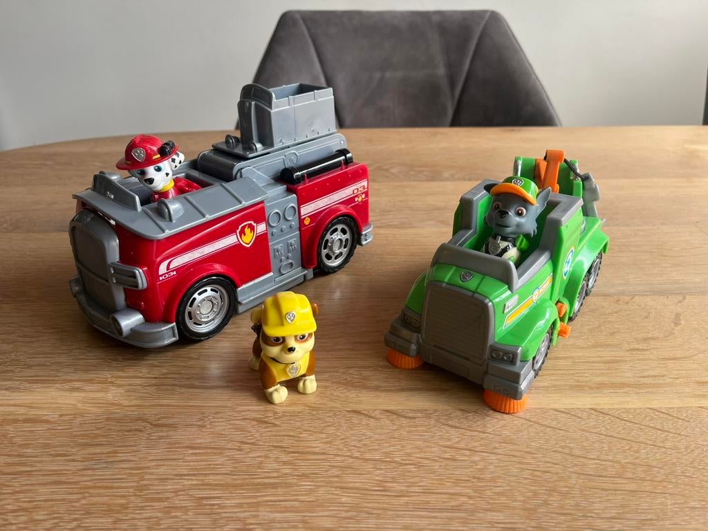 Paw patrol auto’s Rocky en Marshall, Ophalen, Gebruikt