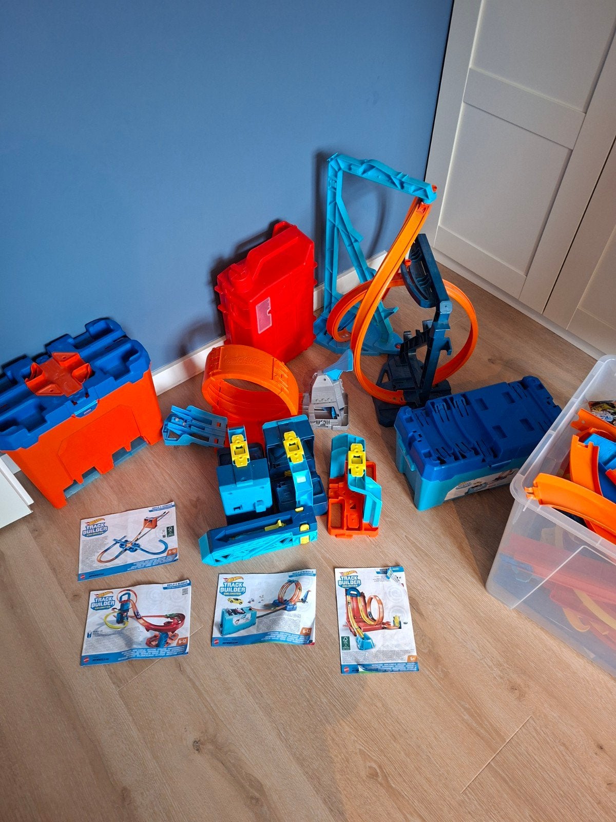 Hot Wheels Track Builder Unlimited Baanset met instructies, Ophalen of Verzenden, Gebruikt, Overige merken