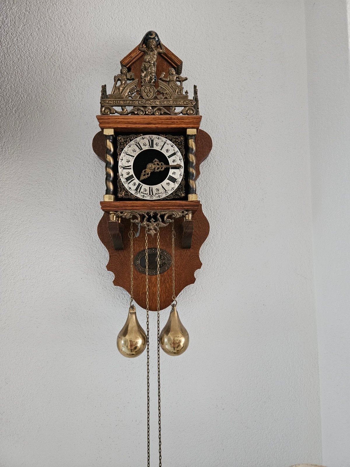 Antieke Zaanse Klok - Wandklok met Gewichten, Antiek en Kunst, Ophalen