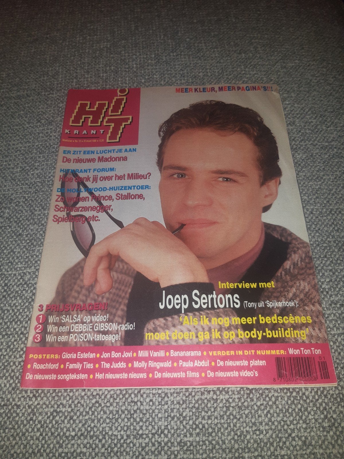 12. Hitkrant 1989. Joep Sertons. Rene Froger. Justine Pelmel, Verzenden, 1980 tot heden, Tijdschrift